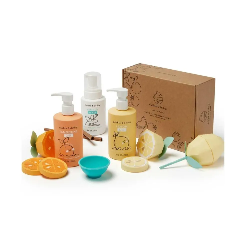 Citrus Kiss Bundle - Lemon, Vanilla & Tangerine Bath Set - Assorted Pre
