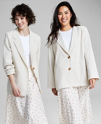 And Now This Women's Linen Blend Blazer, Created for Macy's