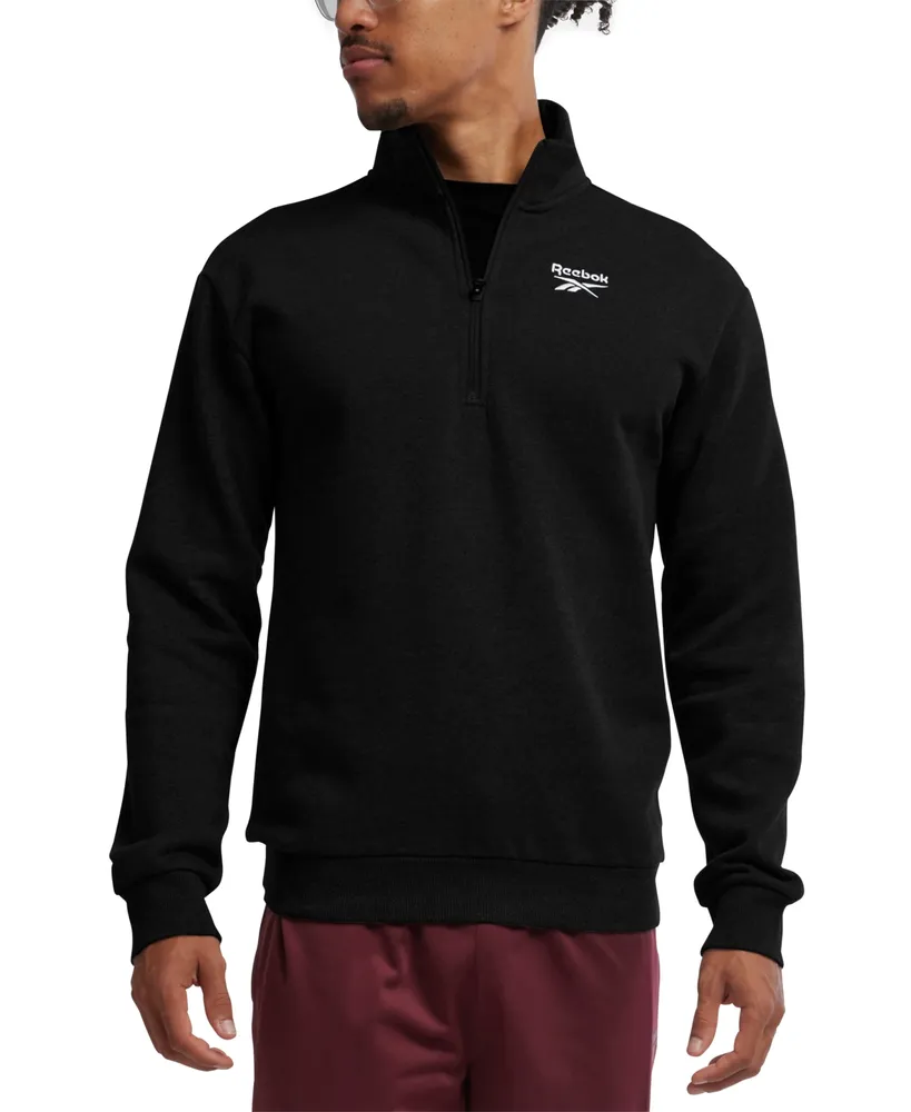 Reebok Men's Identity Regular-Fit Quarter-Zip Fleece Sweatshirt