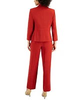 Le Suit Crepe Two-Button Blazer & Pants, Regular and Petite Sizes