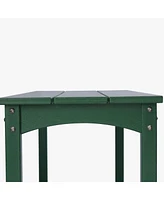 55" Outdoor Patio Hdpe Adirondack 2-Tier Shelf Console Table