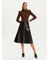 Women's Tumbled Leather Skirt