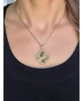 Rivka Friedman Polished Finish Large Clover Pendant Necklace