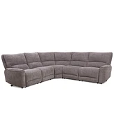Closeout! Deklyn 116" 5-Pc. Zero Gravity Fabric Sectional with 2 Power Recliners, Created for Macy's