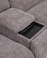 Closeout! Deklyn 129" 7-Pc. Zero Gravity Fabric Sectional with 3 Power Recliners & 2 Consoles, Created for Macy's