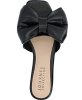Journee Collection Women's Fayre Oversized Bow Flat Sandals