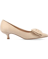 Journee Collection Women's Orana Wide Width Pointed Toe Kitten Heel Pumps