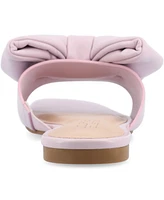 Journee Collection Women's Fayre Oversized Bow Flat Sandals