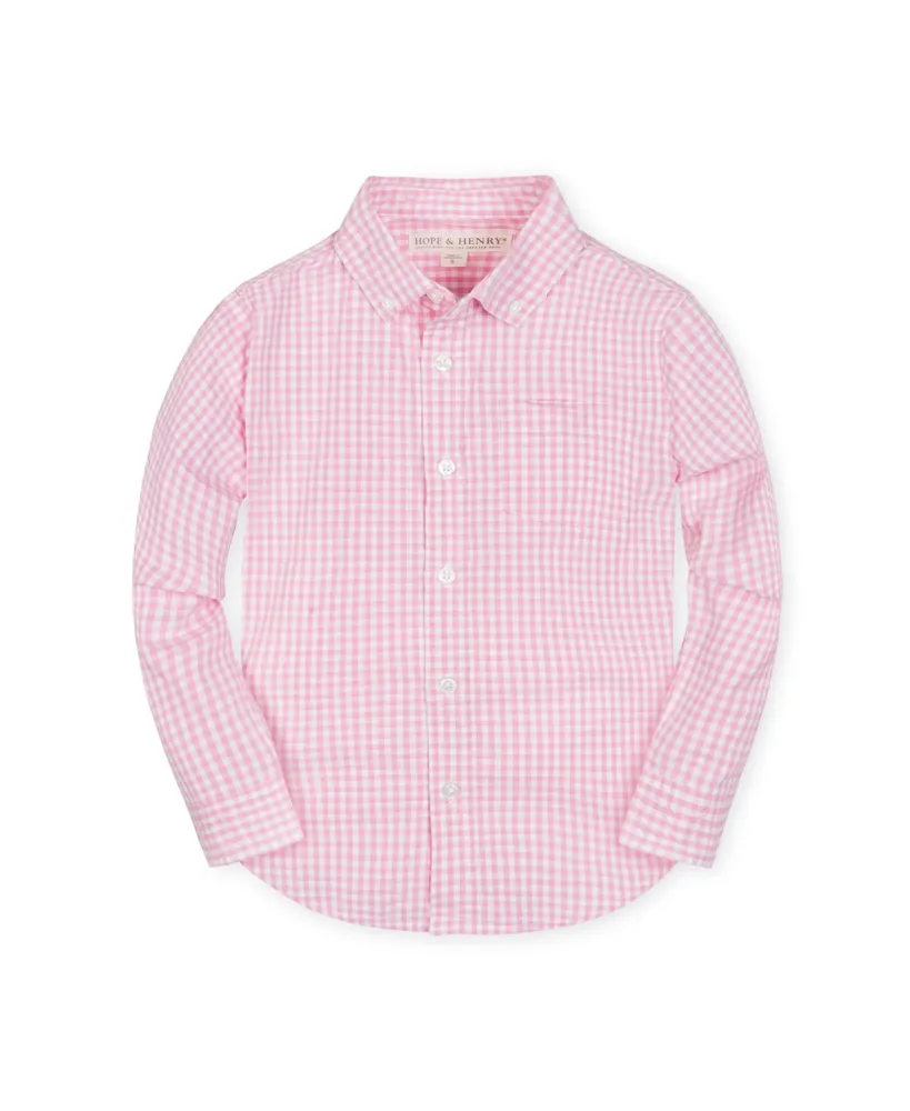 Hope & Henry Baby Boys Organic Poplin Long Sleeve Button Down Shirt