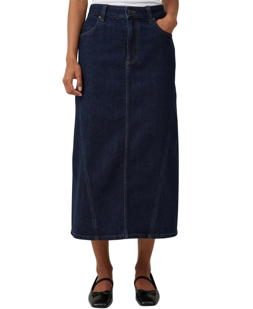 Cotton On Women's Kai Denim Midi Skirt