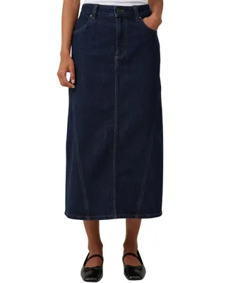 Cotton On Women's Kai Denim Midi Skirt