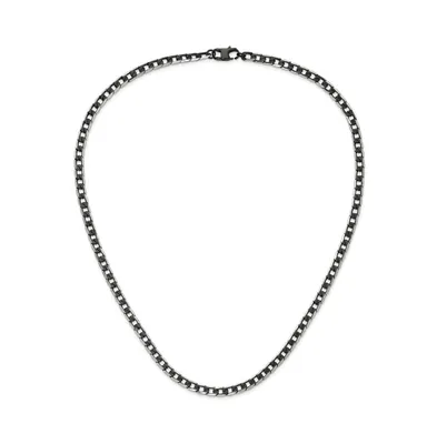 Chisel Stainless Steel Brushed Black Ip-plated Curb Chain Necklace