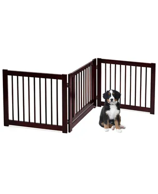 24 Inch Configurable Folding 3 Panel Wood Dog Fence