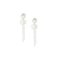 Sohi Women's Gold Flora Stud Earrings