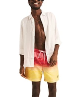 Nautica Men's Ombre Stripe Full Elastic 6" Swim Trunks