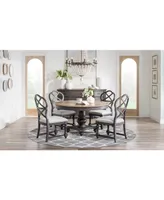 Mandeville 5pc Dining Set (Round Table + 4 X-Back Chairs)