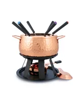 Biel 11 Piece Hammered Copper Fondue Set