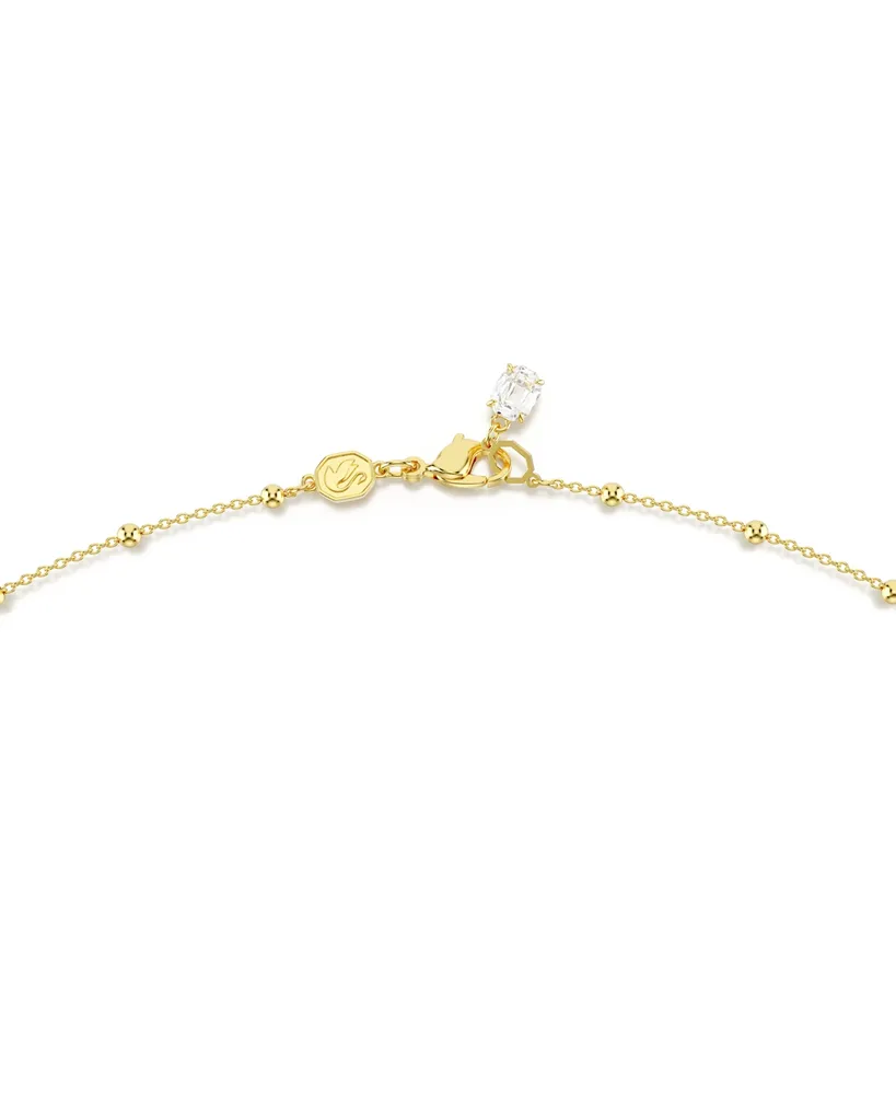 Swarovski Round Cut, White, Gold-Tone Imber Strand age Necklace