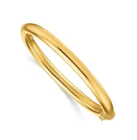 18k Yellow Gold 6.3mm Hinged Bangle Bracelet