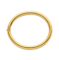 18k Gold 6.3mm Hinged Bangle Bracelet