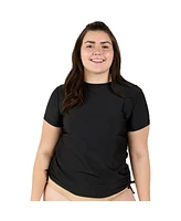 Calypsa Plus Size Mock Neck Adele Swim Top