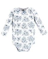 Hudson Baby Baby Girls Cotton Long-Sleeve Bodysuits