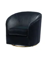 Swivel Accent Chair with Gold Metal Base for Living Room Nursery