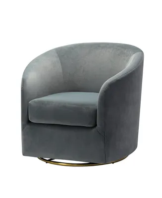 Swivel Accent Chair with Gold Metal Base for Living Room Nursery