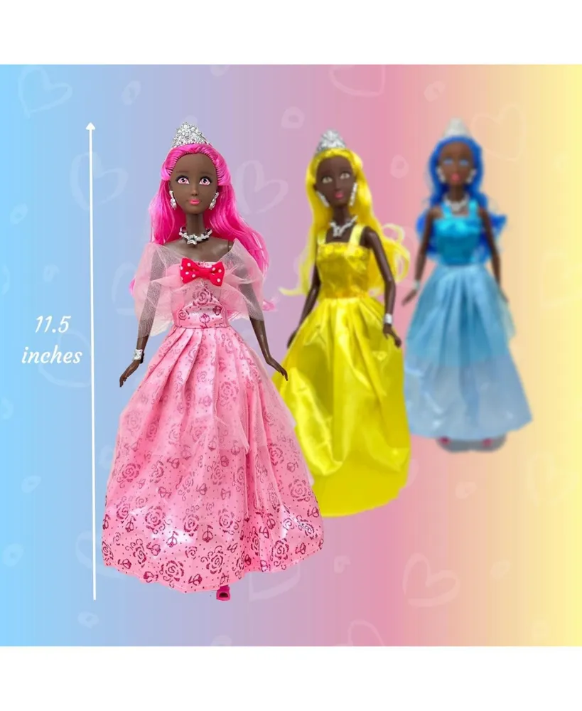 The New York Doll Collection 11.5 Inch Princess Dolls 3 Pack