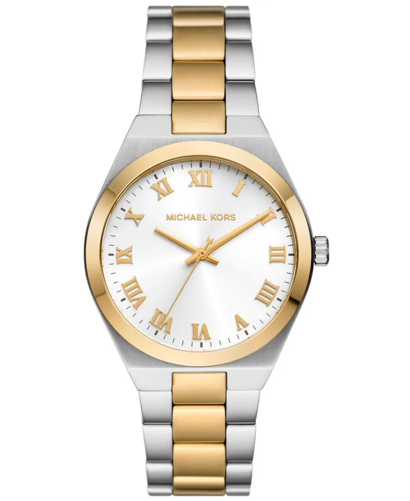 Michael Kors Women's Lennox Three-Hand Two-Tone Stainless Steel Watch 37mm