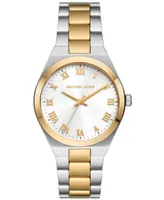 Michael Kors Women's Lennox Three-Hand Two-Tone Stainless Steel Watch 37mm