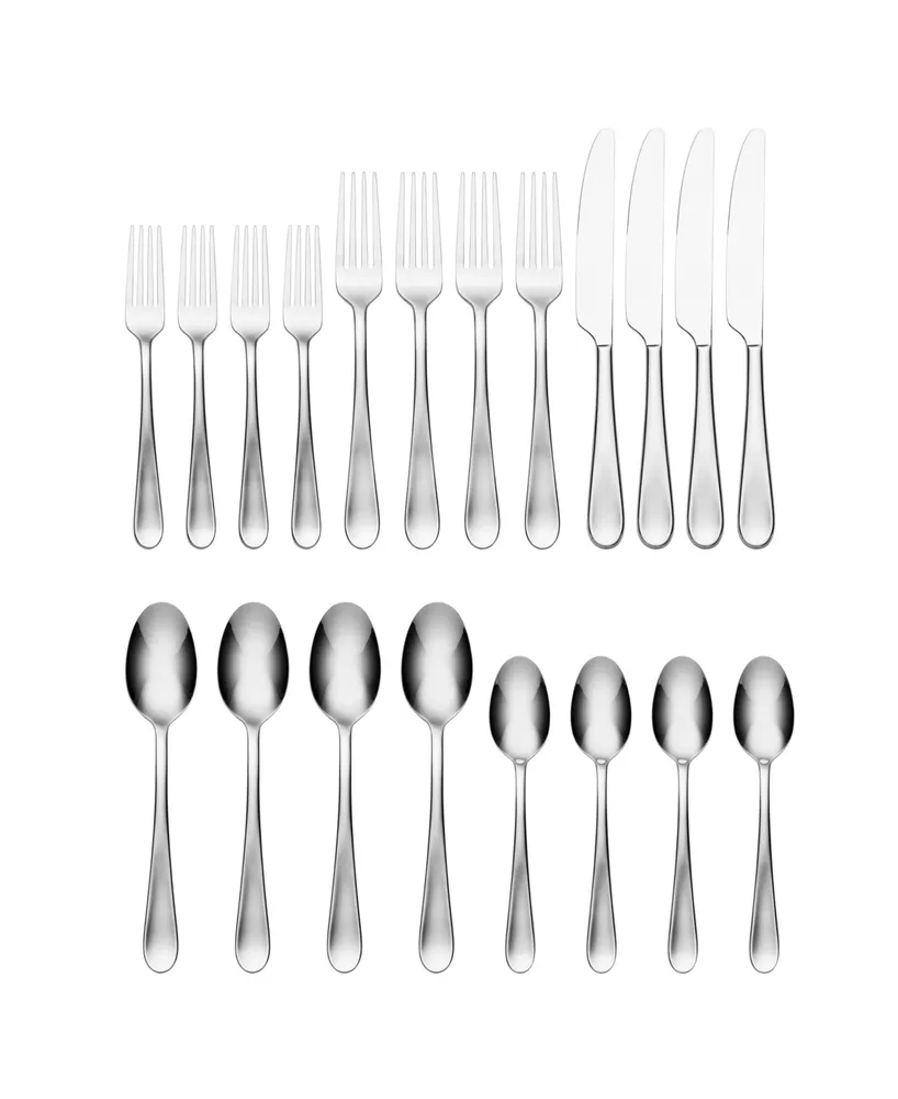 Oneida Grant 20 Piece Everyday Flatware Set, Service for 4