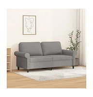 vidaXL 2-Seater Sofa Light Gray 55.1" Fabric