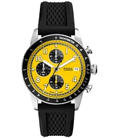 Fossil Men's Sport Tourer Chronograph Black Silicone Watch 42mm