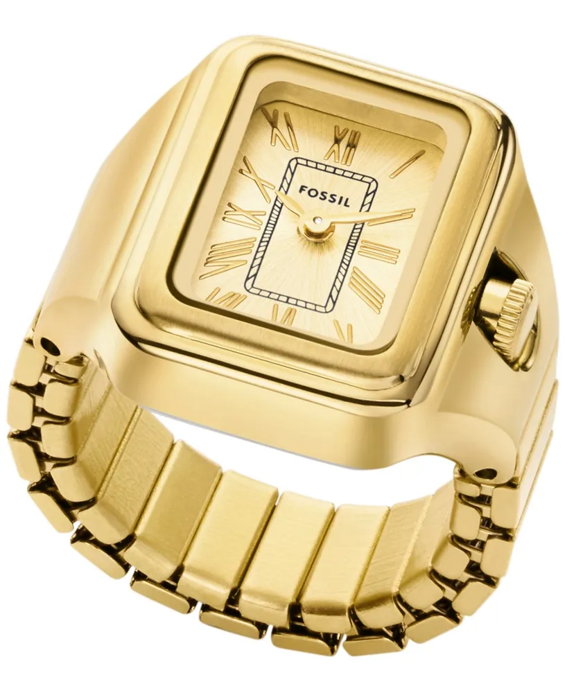 Fossil Women's Raquel Two-Hand -Tone Stainless Steel Ring Watch 14mm