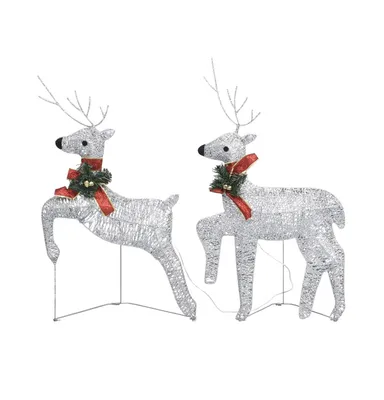 Christmas Reindeers 2 pcs Silver 40 LEDs