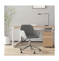 vidaXL Swivel Office Chair Light Gray Fabric