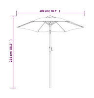 Parasol Burgundy 78.7"x83.1" Aluminum