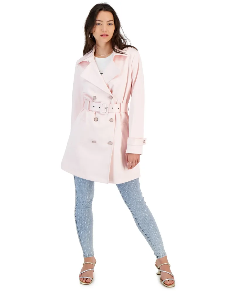 Guess Women's Luana Short Belted Trench Coat