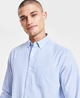 Club Room Men's Solid Stretch Oxford Cotton Shirt, Created for Macy's