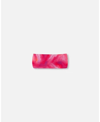 Girl Swimwear Headband Fuchsia Tie Dye - Toddler Child