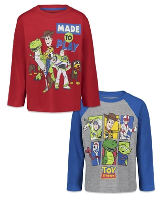 Disney Toddler Boys Toy Story Cars Lion King Guard Mickey Mouse 2 Pack Cosplay Long Sleeve T-Shirts to