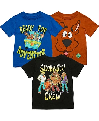 Scooby-Doo Boys 3 Pack Short Sleeve T-Shirt Toddler|Child