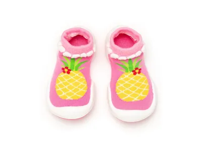 Komuello's Baby Girl First Walk Sock Shoes Pineapple