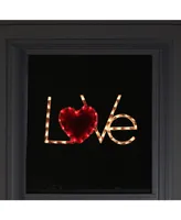 Northlight 17" Lighted "Love" with Heart Valentine's Day Window Silhouette Decoration