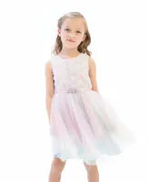 Rare Editions Little Girls Sleeveless 3D Soutache Party Dress