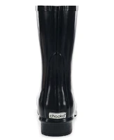Women's Polished Mid Rain Boot