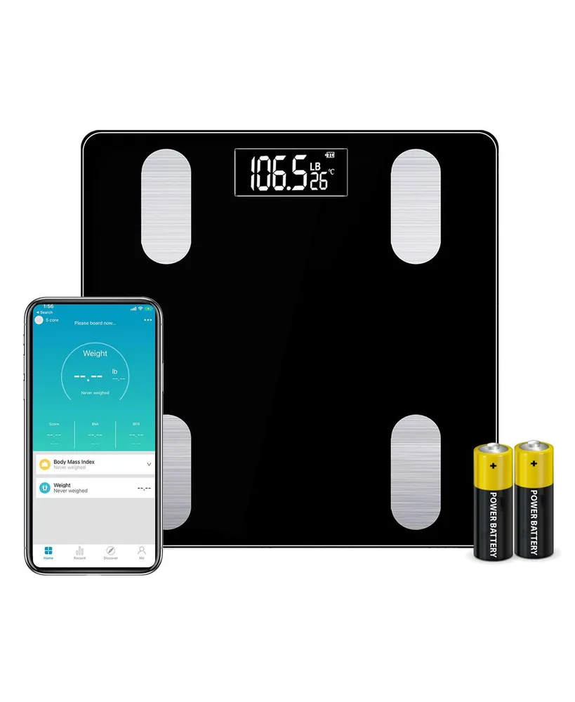 5 Core Smart Weight Scale for Body Weight Digital Bathroom Scale Bluetooth Body  Fat Scale Monitor Health Analyzer Sync w App -Bbs Vl B Blk