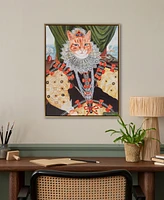Madison Park Pet Portrait Kitty Queen Belle Framed Canvas Wall Art