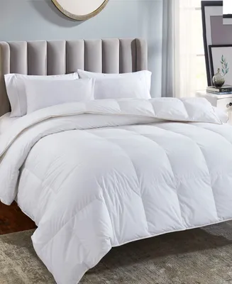 Luxury Down Comforter - Soft & Fluffy All-Season 650+ Fill Power, 46 Oz Fill Weight Natural Down Duvet Insert by California Design Den-Queen